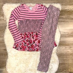 Naartjie Top & Leggings Outfit Size 5